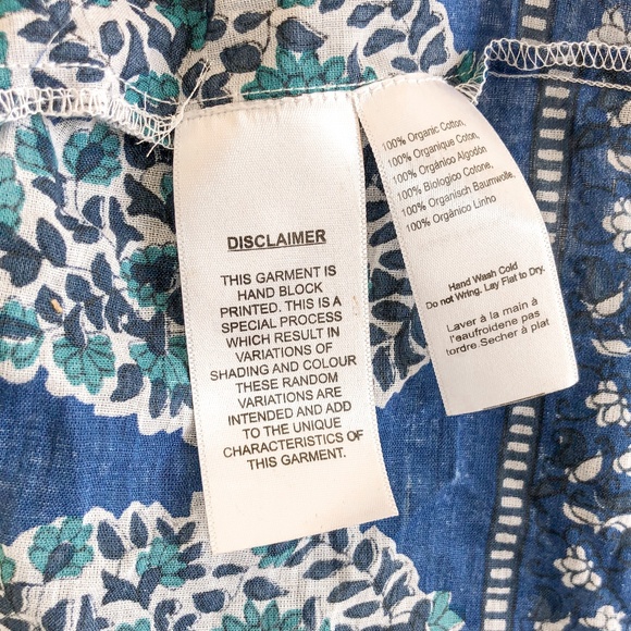 Emerson Fry India Collection Indigo Heirloom Maxi Dress S - Picture 13 of 15